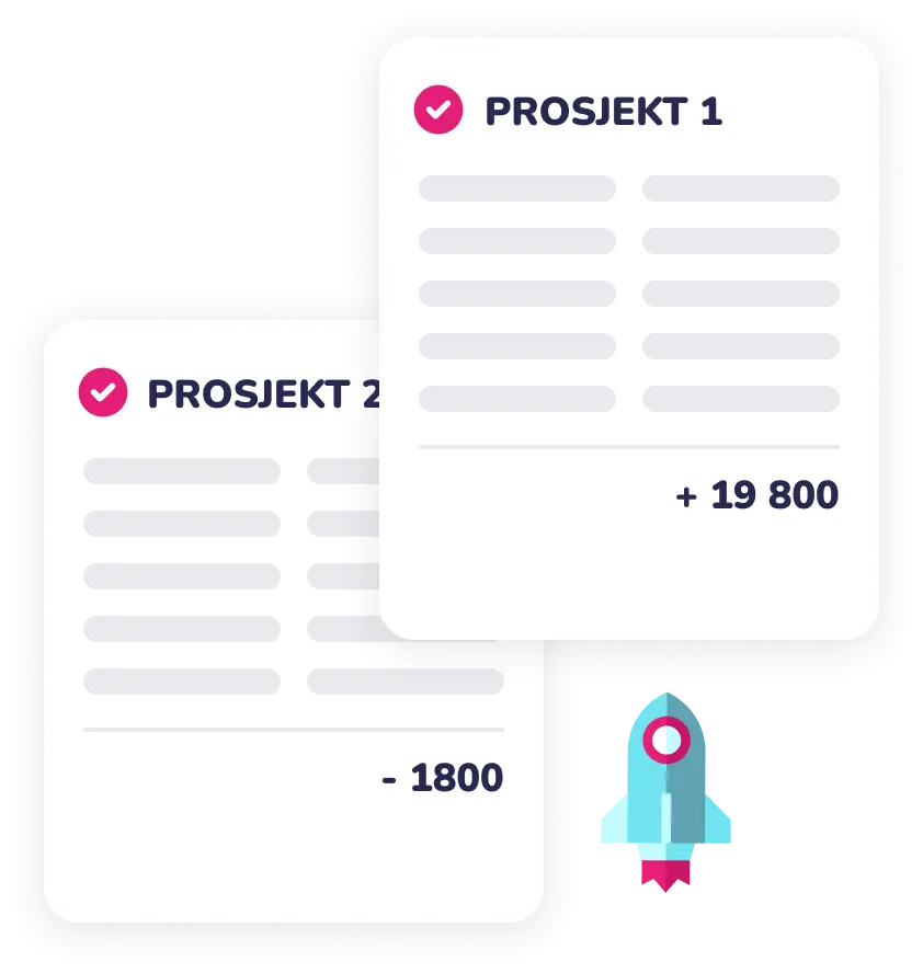 Prosjektmodul i Luca Regnskap